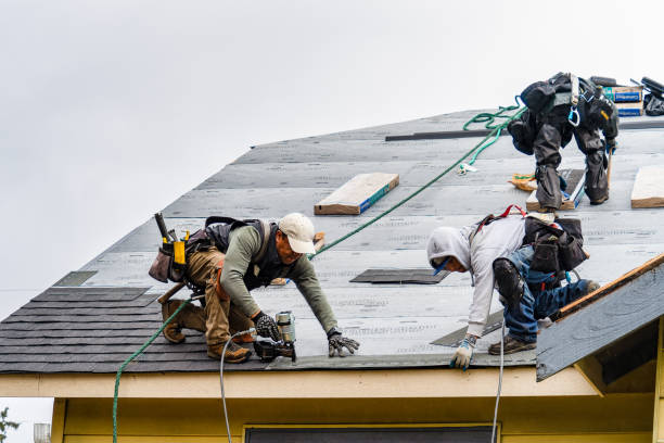 Professional Gutter Installation technician working in Orleans, VT